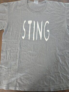 STING 2001 American Concert Tour T-Shirt Gray Size Large Authentic Pigment